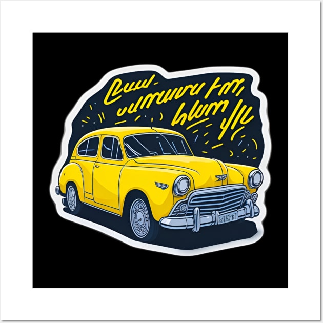 yellow car Wall Art by emofix